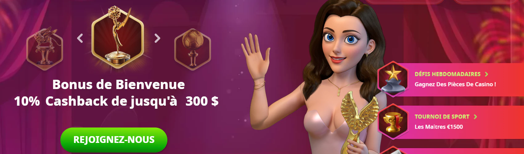 Aperçu des jeux disponibles sur Casinoinfinity